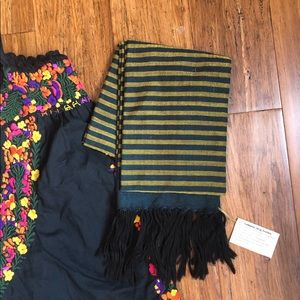 Hand made Guatemalan scarf wrap, 60”L x 24” NWT